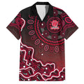 Melbourne Renegades Cricket Mascot Hawaiian Shirt Aboriginal Dot Art Red And Black Tribal Pattern