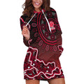 Melbourne Renegades Cricket Mascot Hoodie Dress Aboriginal Dot Art Red And Black Tribal Pattern
