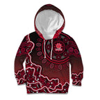 Melbourne Renegades Cricket Mascot Kid Hoodie Aboriginal Dot Art Red And Black Tribal Pattern