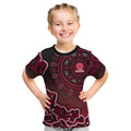Melbourne Renegades Cricket Mascot Kid T Shirt Aboriginal Dot Art Red And Black Tribal Pattern