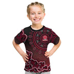 Melbourne Renegades Cricket Mascot Kid T Shirt Aboriginal Dot Art Red And Black Tribal Pattern
