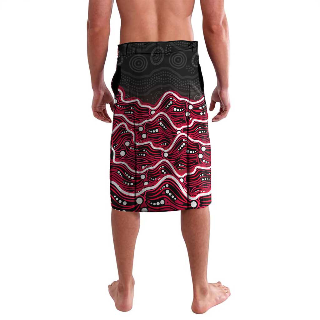 Melbourne Renegades Cricket Mascot Lavalava Aboriginal Dot Art Red And Black Tribal Pattern