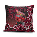 Melbourne Renegades Cricket Mascot Pillow Cover Aboriginal Dot Art Red And Black Tribal Pattern