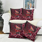 Melbourne Renegades Cricket Mascot Pillow Cover Aboriginal Dot Art Red And Black Tribal Pattern