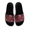 Melbourne Renegades Cricket Mascot Slide Sandals Aboriginal Dot Art Red And Black Tribal Pattern