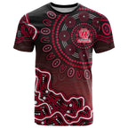 Melbourne Renegades Cricket Mascot T Shirt Aboriginal Dot Art Red And Black Tribal Pattern