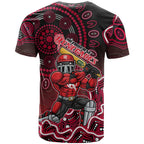 Melbourne Renegades Cricket Mascot T Shirt Aboriginal Dot Art Red And Black Tribal Pattern