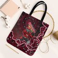 Melbourne Renegades Cricket Mascot Tote Bag Aboriginal Dot Art Red And Black Tribal Pattern