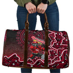 Melbourne Renegades Cricket Mascot Travel Bag Aboriginal Dot Art Red And Black Tribal Pattern