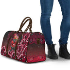 Melbourne Renegades Cricket Mascot Travel Bag Aboriginal Dot Art Red And Black Tribal Pattern