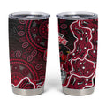 Melbourne Renegades Cricket Mascot Tumbler Cup Aboriginal Dot Art Red And Black Tribal Pattern