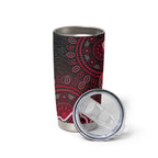 Melbourne Renegades Cricket Mascot Tumbler Cup Aboriginal Dot Art Red And Black Tribal Pattern