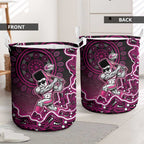 Sydney Sixers Cricket Mascot Laundry Basket Aboriginal Dot Art Pink And Black Tribal Pattern