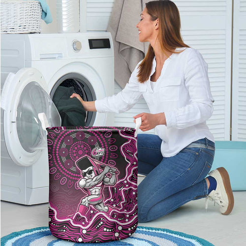 Sydney Sixers Cricket Mascot Laundry Basket Aboriginal Dot Art Pink And Black Tribal Pattern