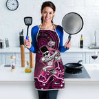 Sydney Sixers Cricket Mascot Apron Aboriginal Dot Art Pink And Black Tribal Pattern