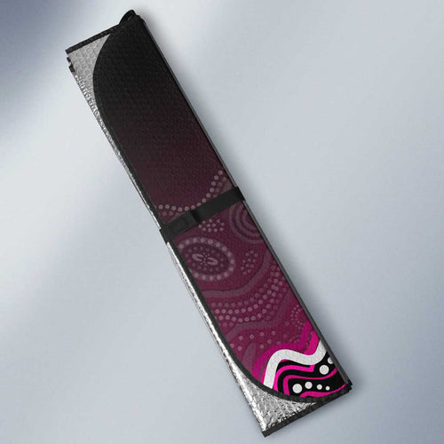 Sydney Sixers Cricket Mascot Auto Sun Shade Aboriginal Dot Art Pink And Black Tribal Pattern