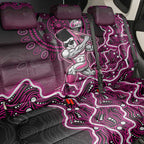 Sydney Sixers Cricket Mascot Back Car Seat Cover Aboriginal Dot Art Pink And Black Tribal Pattern
