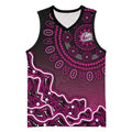 Sydney Sixers Cricket Mascot Basketball Jersey Aboriginal Dot Art Pink And Black Tribal Pattern