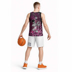 Sydney Sixers Cricket Mascot Basketball Jersey Aboriginal Dot Art Pink And Black Tribal Pattern