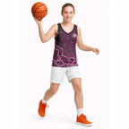 Sydney Sixers Cricket Mascot Basketball Jersey Aboriginal Dot Art Pink And Black Tribal Pattern
