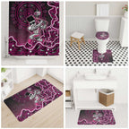 Sydney Sixers Cricket Mascot Bathroom Set Aboriginal Dot Art Pink And Black Tribal Pattern