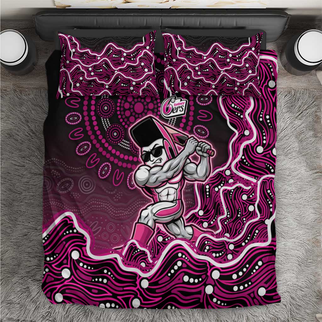 Sydney Sixers Cricket Mascot Bedding Set Aboriginal Dot Art Pink And Black Tribal Pattern