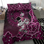 Sydney Sixers Cricket Mascot Bedding Set Aboriginal Dot Art Pink And Black Tribal Pattern