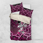 Sydney Sixers Cricket Mascot Bedding Set Aboriginal Dot Art Pink And Black Tribal Pattern