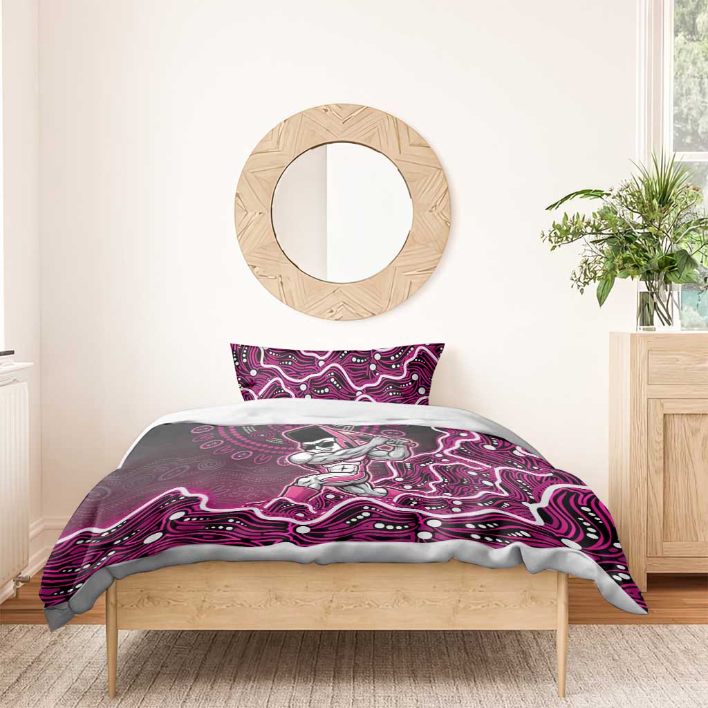 Sydney Sixers Cricket Mascot Bedding Set Aboriginal Dot Art Pink And Black Tribal Pattern
