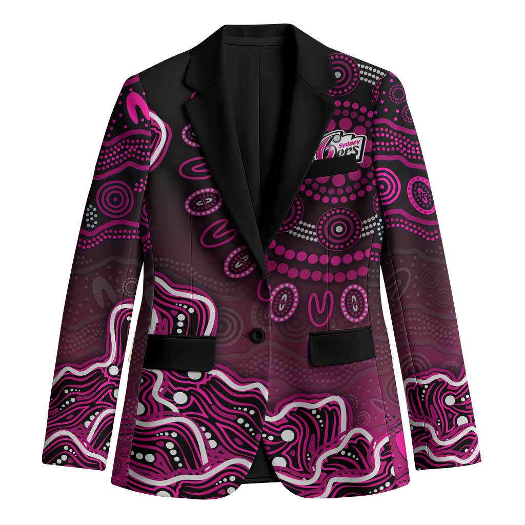 Sydney Sixers Cricket Mascot Blazer Aboriginal Dot Art Pink And Black Tribal Pattern