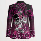 Sydney Sixers Cricket Mascot Blazer Aboriginal Dot Art Pink And Black Tribal Pattern