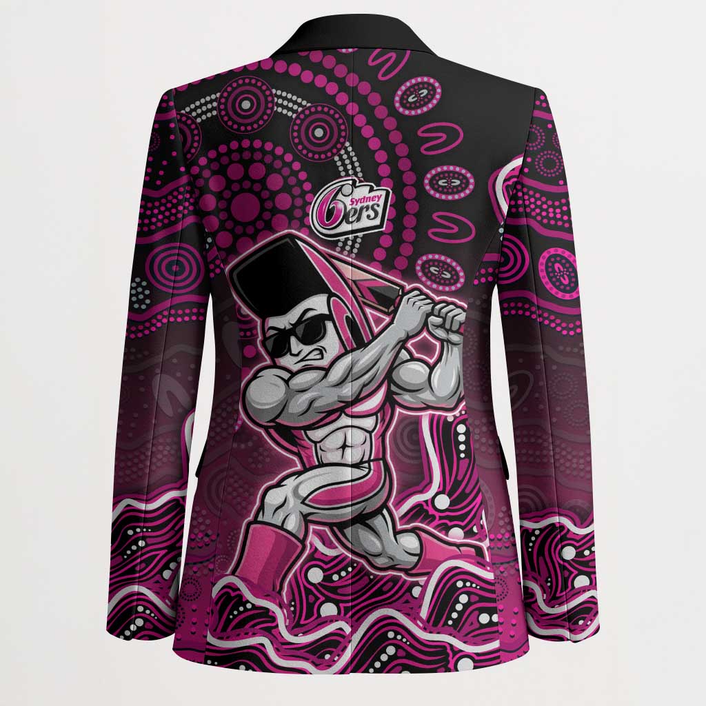 Sydney Sixers Cricket Mascot Blazer Aboriginal Dot Art Pink And Black Tribal Pattern