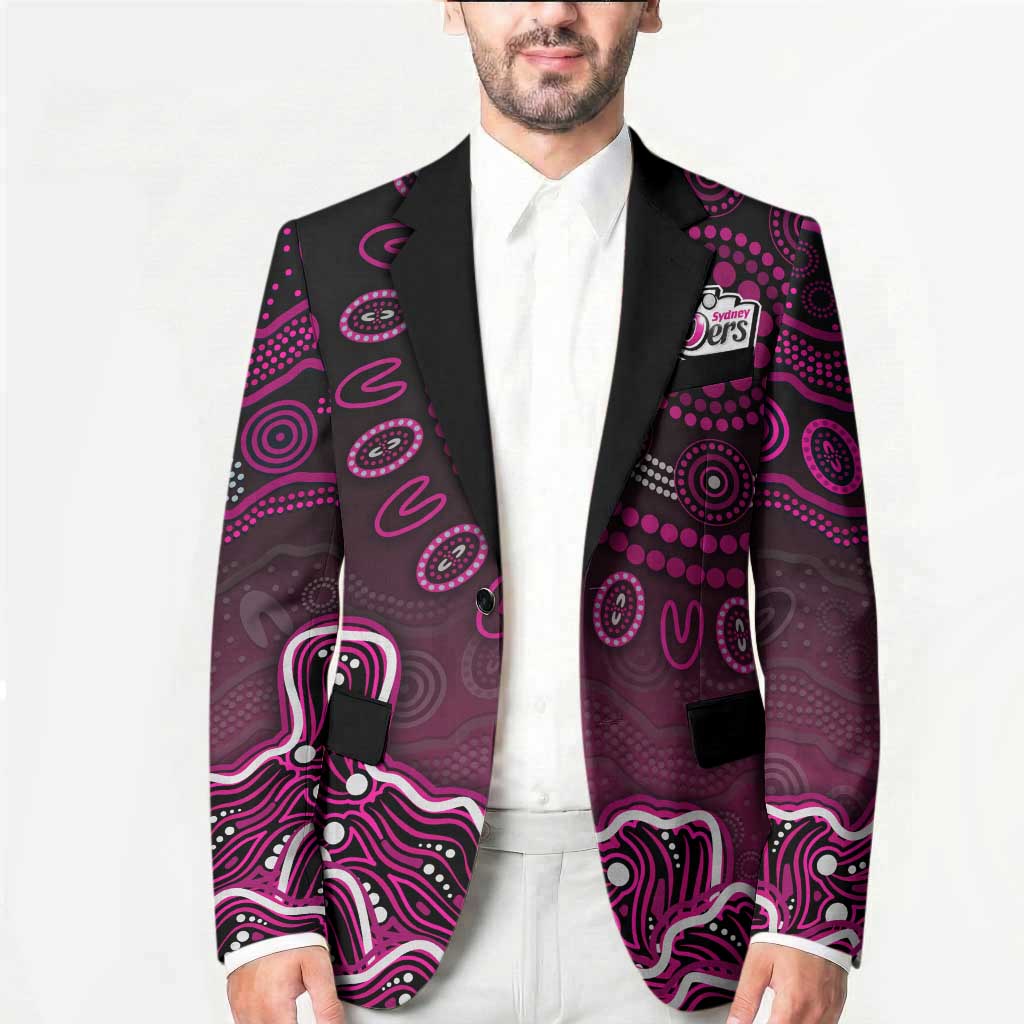 Sydney Sixers Cricket Mascot Blazer Aboriginal Dot Art Pink And Black Tribal Pattern