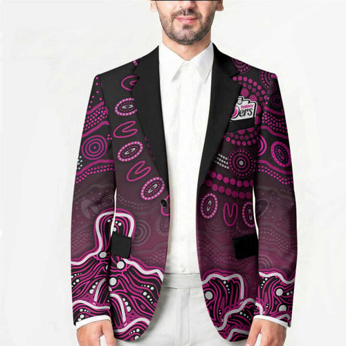 Sydney Sixers Cricket Mascot Blazer Aboriginal Dot Art Pink And Black Tribal Pattern