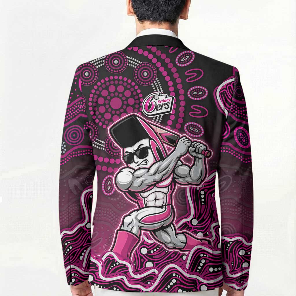 Sydney Sixers Cricket Mascot Blazer Aboriginal Dot Art Pink And Black Tribal Pattern