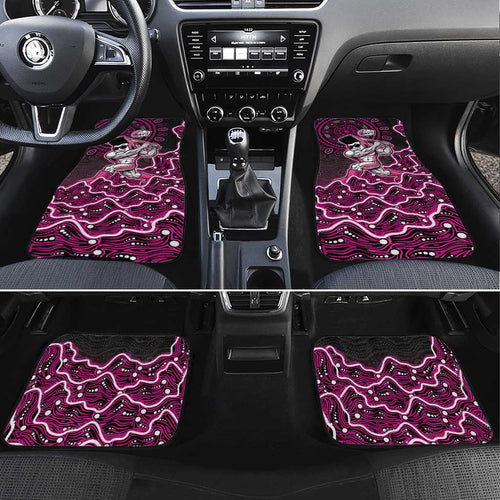 Sydney Sixers Cricket Mascot Car Mats Aboriginal Dot Art Pink And Black Tribal Pattern