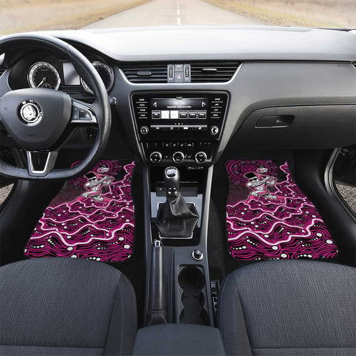 Sydney Sixers Cricket Mascot Car Mats Aboriginal Dot Art Pink And Black Tribal Pattern
