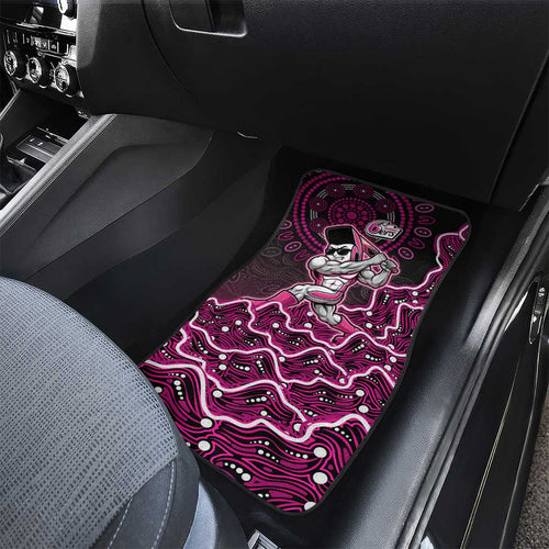 Sydney Sixers Cricket Mascot Car Mats Aboriginal Dot Art Pink And Black Tribal Pattern