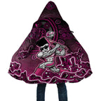 Sydney Sixers Cricket Mascot Cloak Aboriginal Dot Art Pink And Black Tribal Pattern