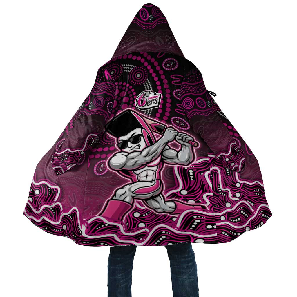 Sydney Sixers Cricket Mascot Cloak Aboriginal Dot Art Pink And Black Tribal Pattern