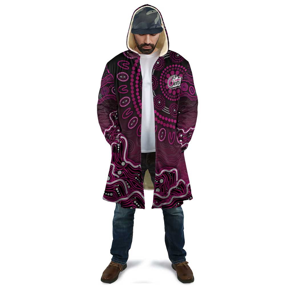 Sydney Sixers Cricket Mascot Cloak Aboriginal Dot Art Pink And Black Tribal Pattern
