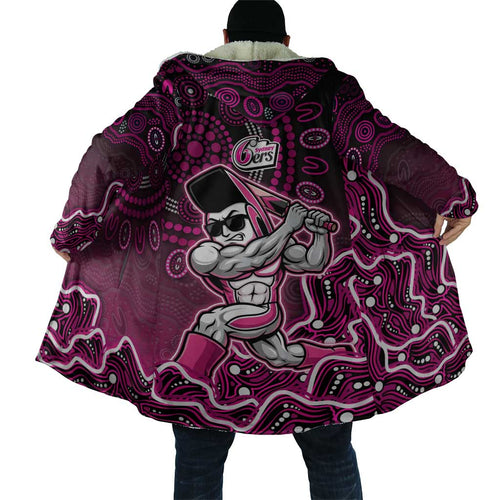 Sydney Sixers Cricket Mascot Cloak Aboriginal Dot Art Pink And Black Tribal Pattern