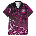 Sydney Sixers Cricket Mascot Hawaiian Shirt Aboriginal Dot Art Pink And Black Tribal Pattern
