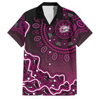Sydney Sixers Cricket Mascot Hawaiian Shirt Aboriginal Dot Art Pink And Black Tribal Pattern