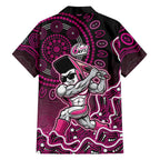 Sydney Sixers Cricket Mascot Hawaiian Shirt Aboriginal Dot Art Pink And Black Tribal Pattern