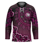 Sydney Sixers Cricket Mascot Hockey Jersey Aboriginal Dot Art Pink And Black Tribal Pattern
