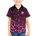 Sydney Sixers Cricket Mascot Kid Hawaiian Shirt Aboriginal Dot Art Pink And Black Tribal Pattern