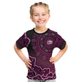 Sydney Sixers Cricket Mascot Kid T Shirt Aboriginal Dot Art Pink And Black Tribal Pattern