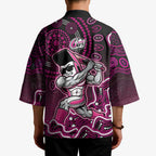 Sydney Sixers Cricket Mascot Kimono Aboriginal Dot Art Pink And Black Tribal Pattern