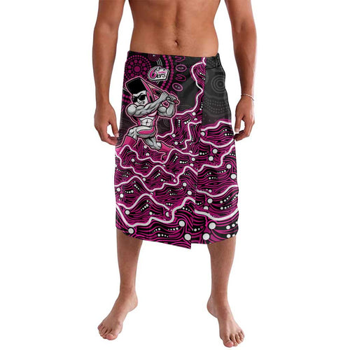 Sydney Sixers Cricket Mascot Lavalava Aboriginal Dot Art Pink And Black Tribal Pattern